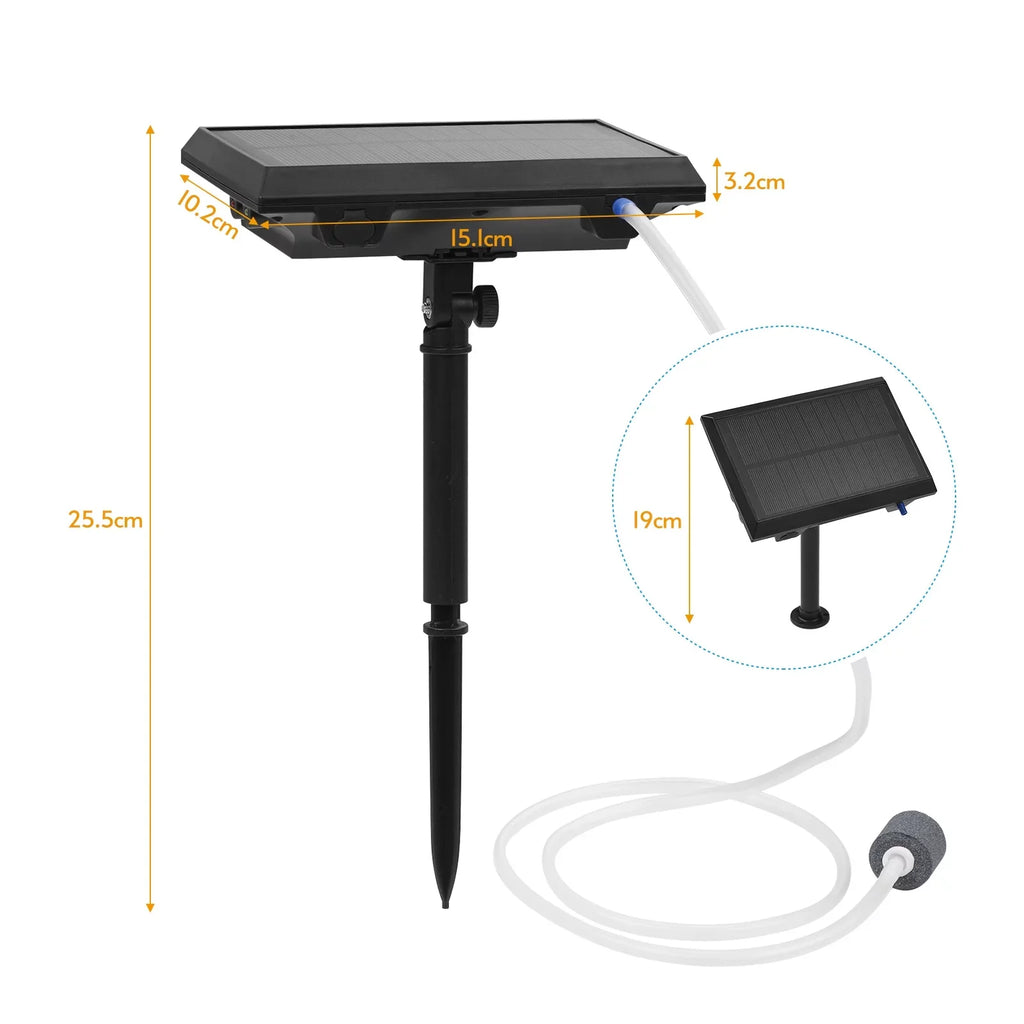 Rechargeable Pond Pump Circulation & Fishing Tranportation Air Fish Small Air Pump Bubble Aquarium Stone Solar Garden L Ponds Oxygenator Fish for 5.5V Aerator Pools with 1.5W