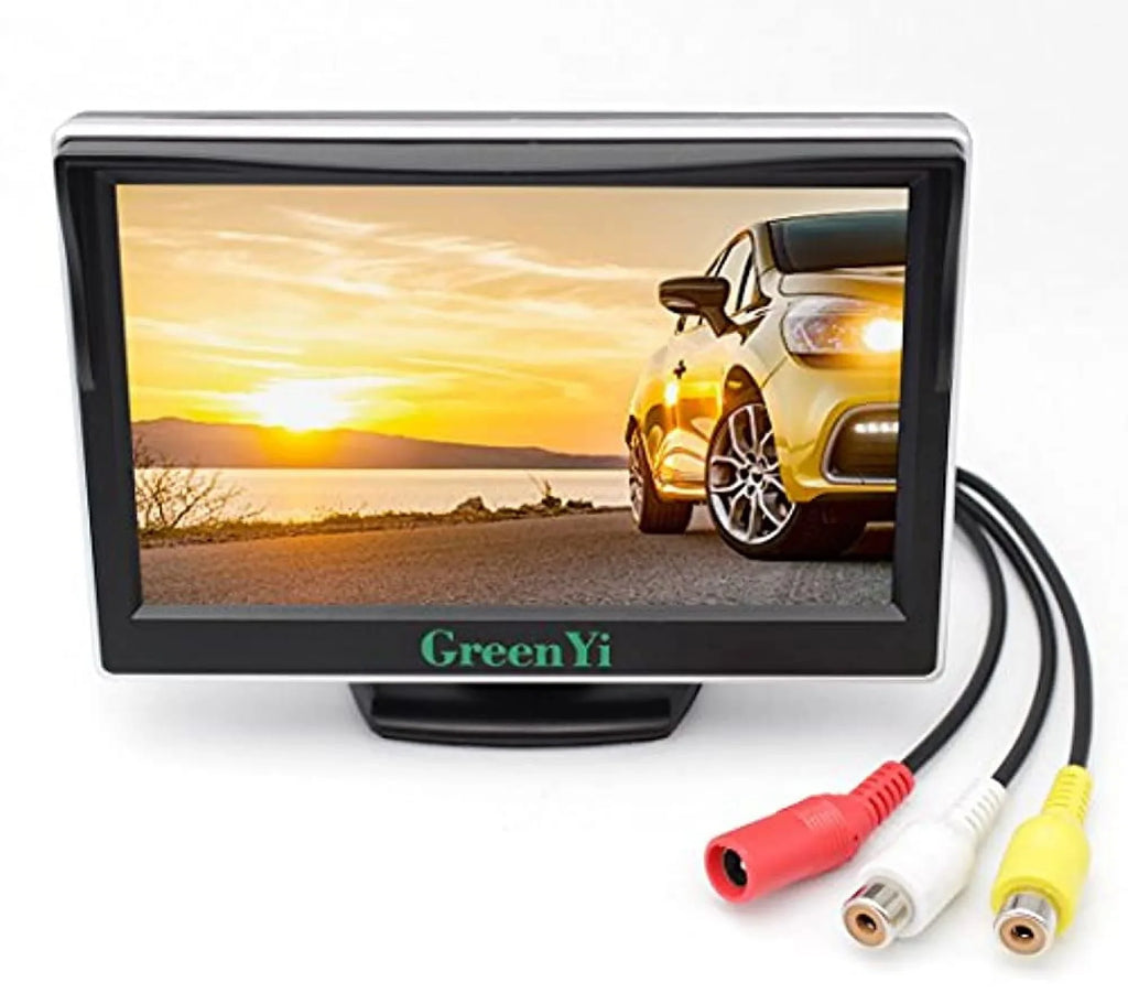 monitor, 5 video tft color 2 car with greenyi for display lcd screen on-dash input video player camera vehicle hd dvd backup