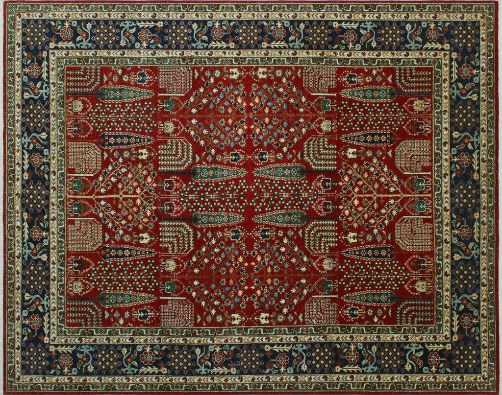 Aria x 9'10" Red/Blue Alonzo 7'11" Rug,