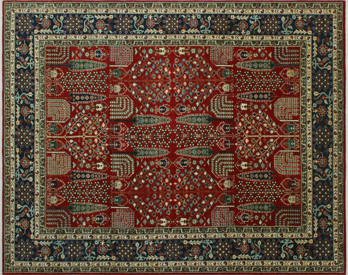 Aria x 9'10" Red/Blue Alonzo 7'11" Rug,