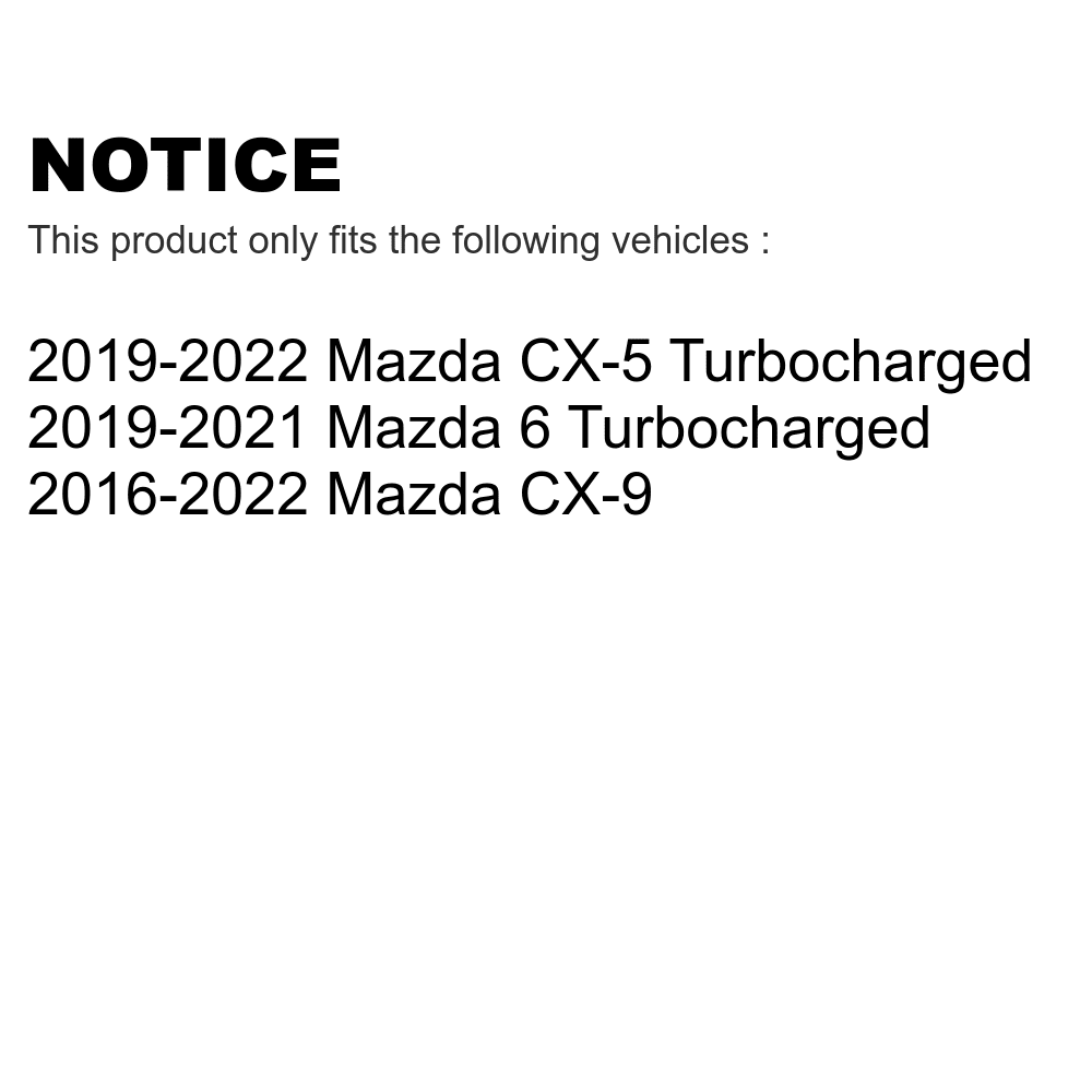 Brake Mazda Pair Disc Rotors Front Coated CX-5 KG-101337 3 For CX-9 6