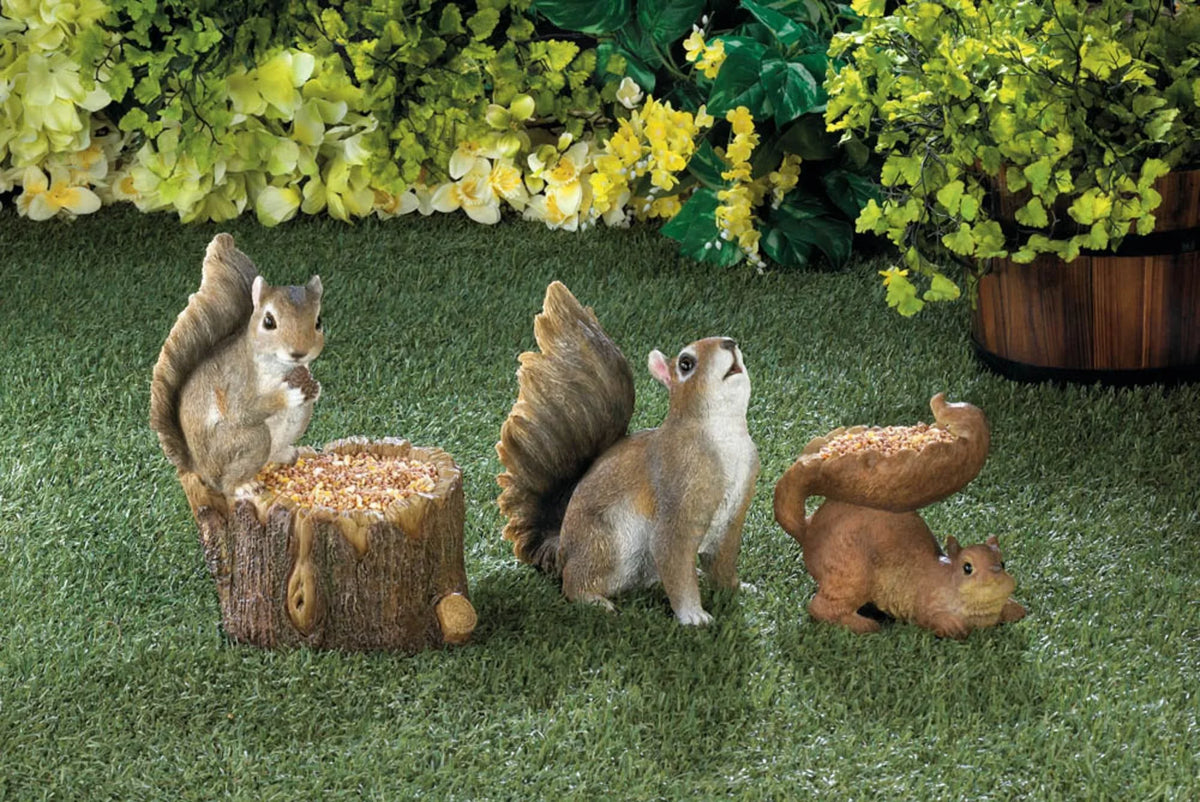 Feeder Squirrel Brown Bird - - exterior 7" Woodland Zingz Thingz &