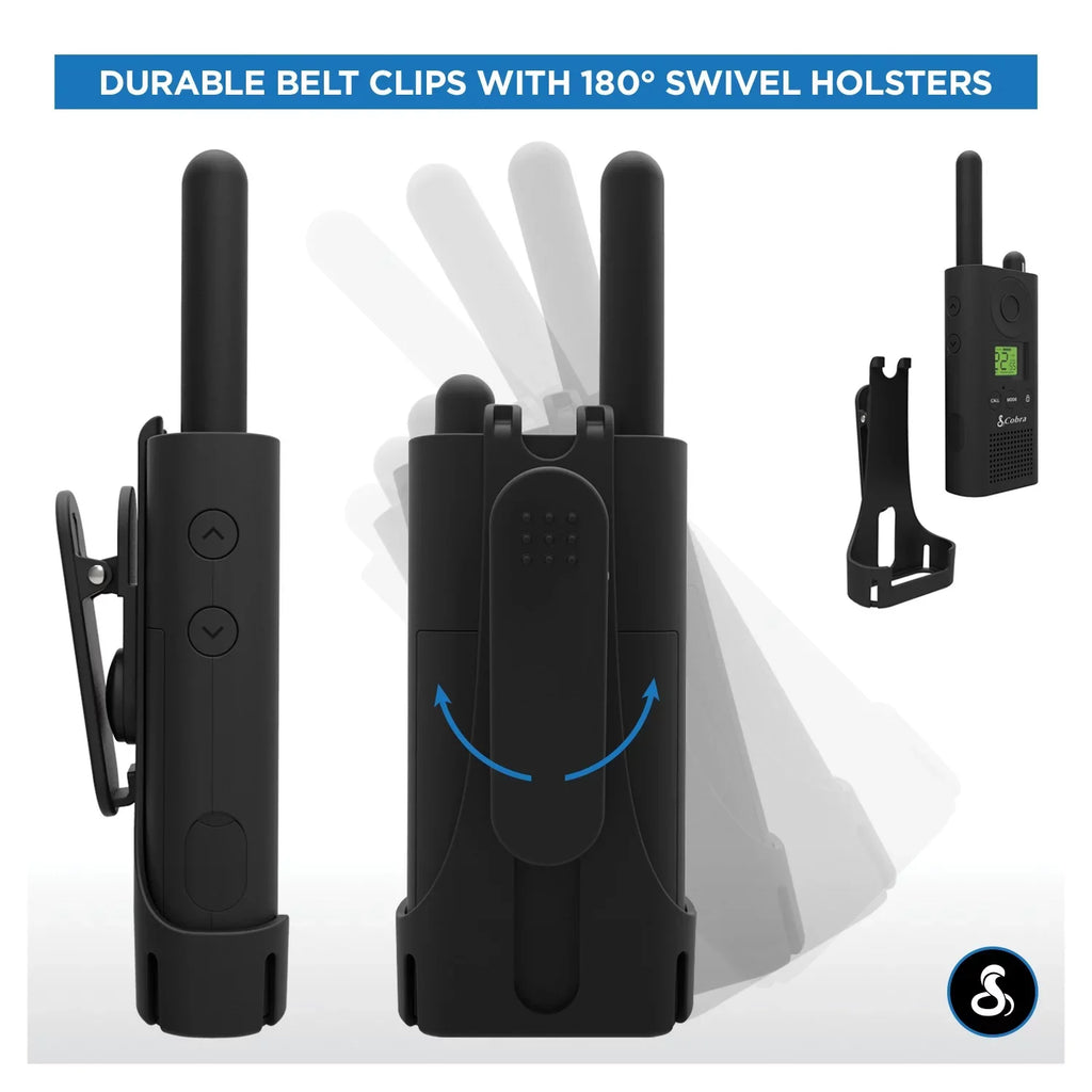 CBA-PX880 Radios Radios, Two-Way Of 2 MicroTALK Black, Cobra® Pack