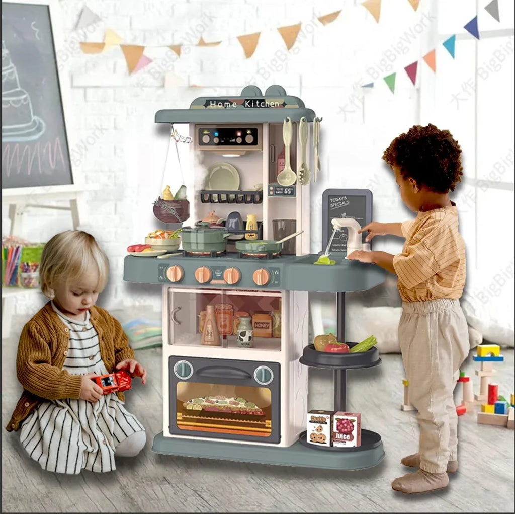 Toys Birthday, Play Set Boys for of Kitchen Lights Toy Spray Pcs Toddlers Pretend PayUSD with 28.3" and Kitchen Playset Sounds Christmas Realistic Play Green Girls Kids Kids 43 for Simulation with