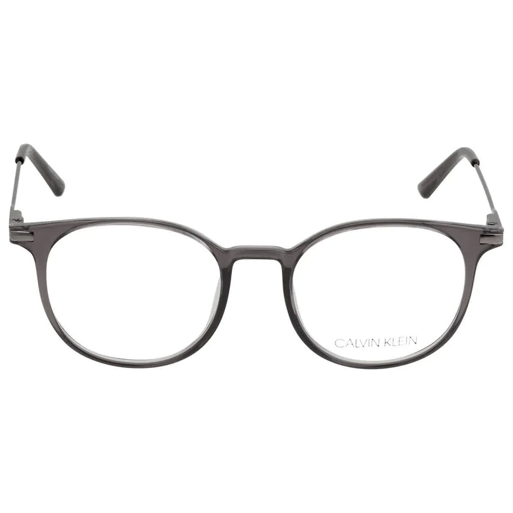 Round Women's Klein 20704 Crystal Calvin Eyeglasses 006 Charcoal