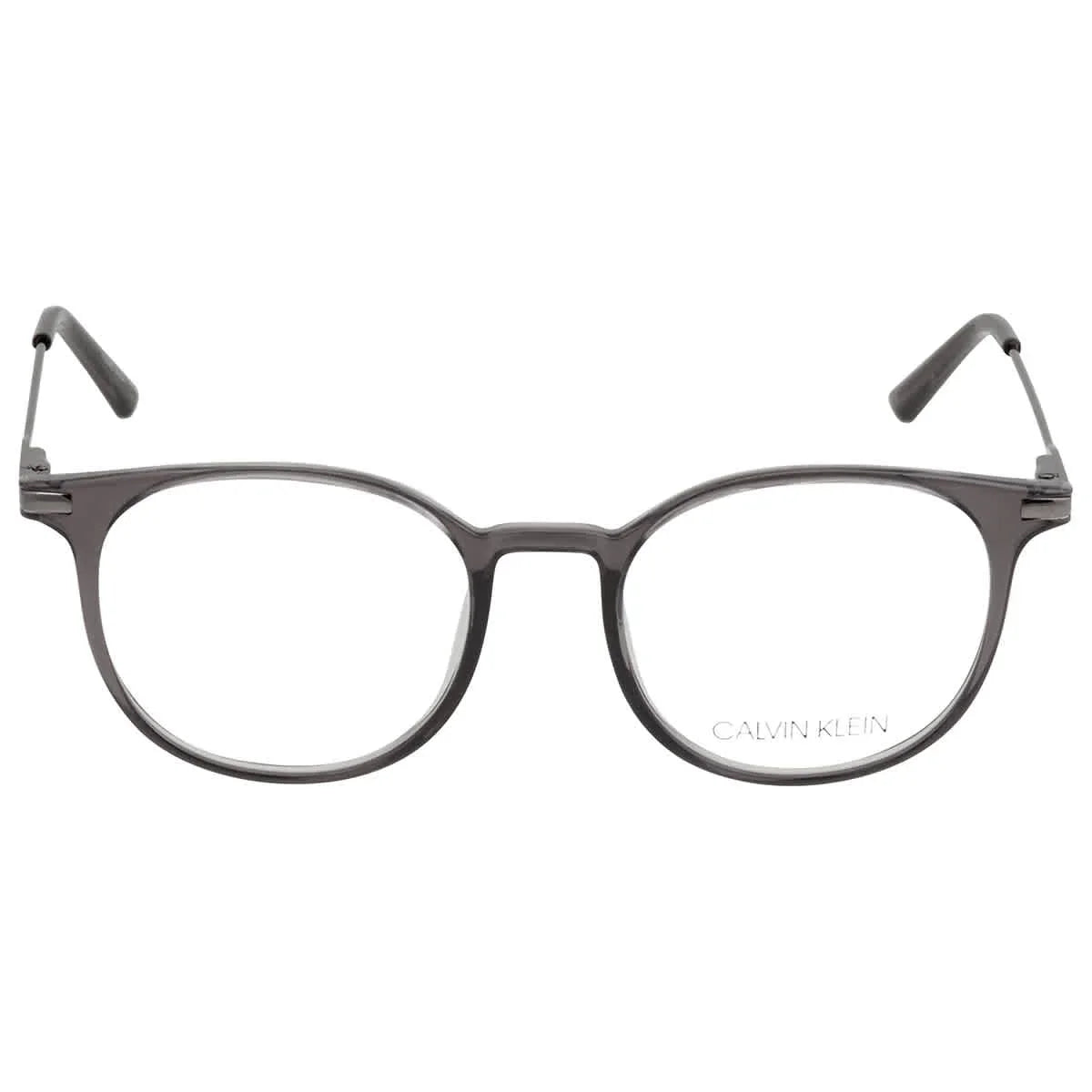 Round Women's Klein 20704 Crystal Calvin Eyeglasses 006 Charcoal