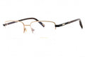 Eyeglasses Grey 08FF VCHF55 Gold Shiny Women's Frame Chopard Metal