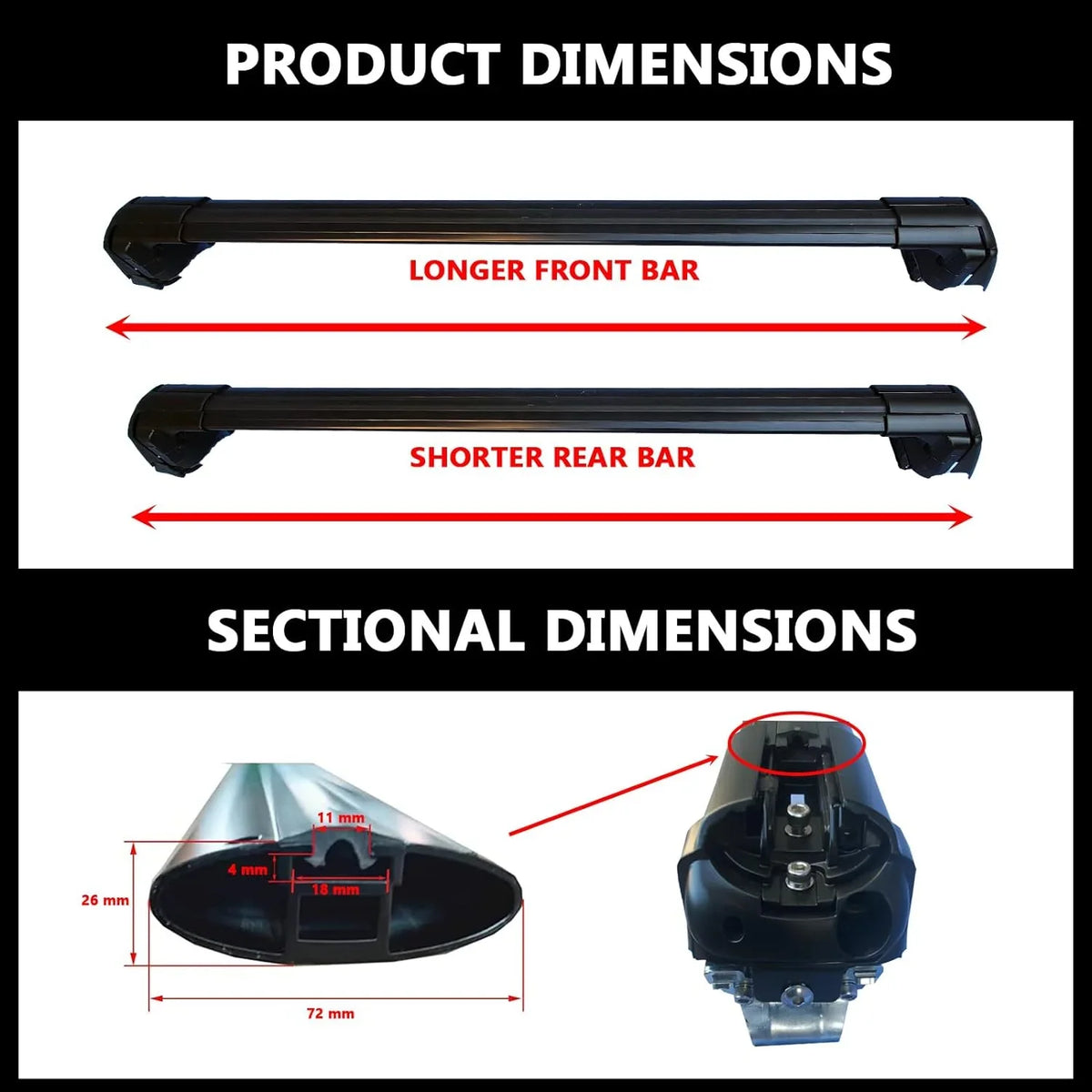 Board, Roof – Raised Cross Wilderness Box Bars Fit Cargo Ski CJ4035 Rack for 2022-2024 ROKIOTOEX Black Subar-u Rails, Bike Luggage, Cobra for Outback Side Rooftop Carrier Crossbars