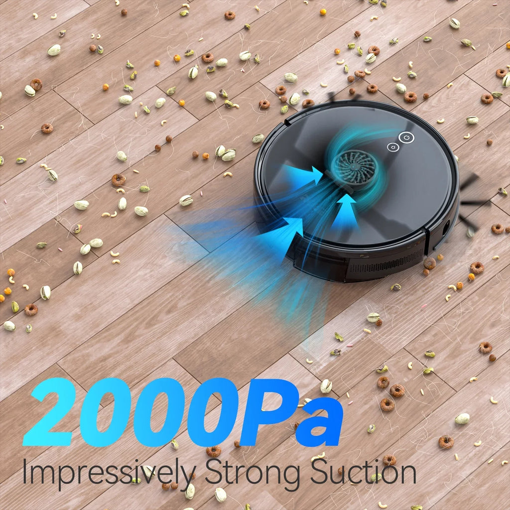 Automatic 600ML Dustbin, Hard Suction Ideal Rove Self-Charging, Pa for with Floor Pet Battery Carpet Sweeper and Robot Strong Care, Robotic Low Pile Cleaner, & 2000 Life Vacuum 2600mAh