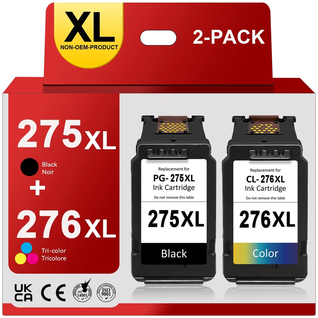 275XL Ink Printers(1Black and Multi Yield Replacement TR4722 TR4700 276 275 Color) for Canon PIXMA Pack CL-276,High TR4720 TS3522 for TS3500 TS3520 276XL 1 Ink for Canon PG-275 Cartridge Compatible
