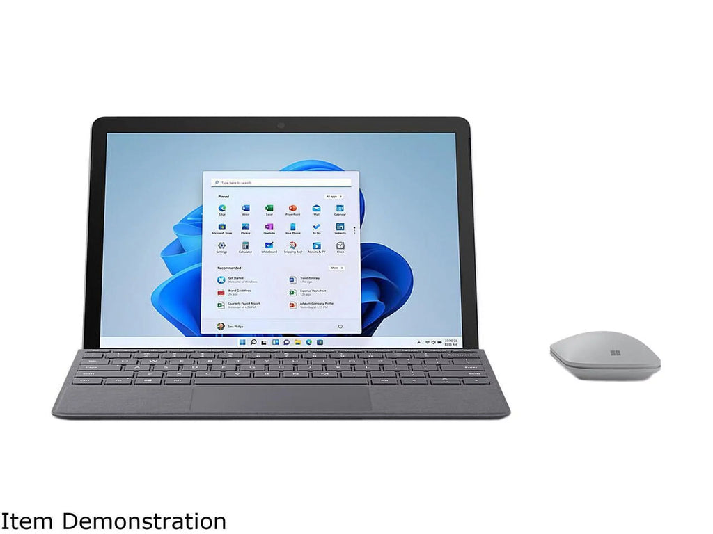 Point Intel Windows Core 10 Surface RAM, 3 Multi-Touch, Platinum, 128GB 10.5" 8GB Microsoft i3-10100Y, 8VC-00001 Go Display, Pixel 11, SSD, Sense