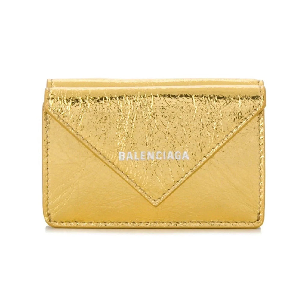 Wallet Gold 391446 Mini Lambskin Arena Papier Balenciaga Trifold