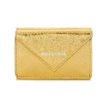 Wallet Gold 391446 Mini Lambskin Arena Papier Balenciaga Trifold
