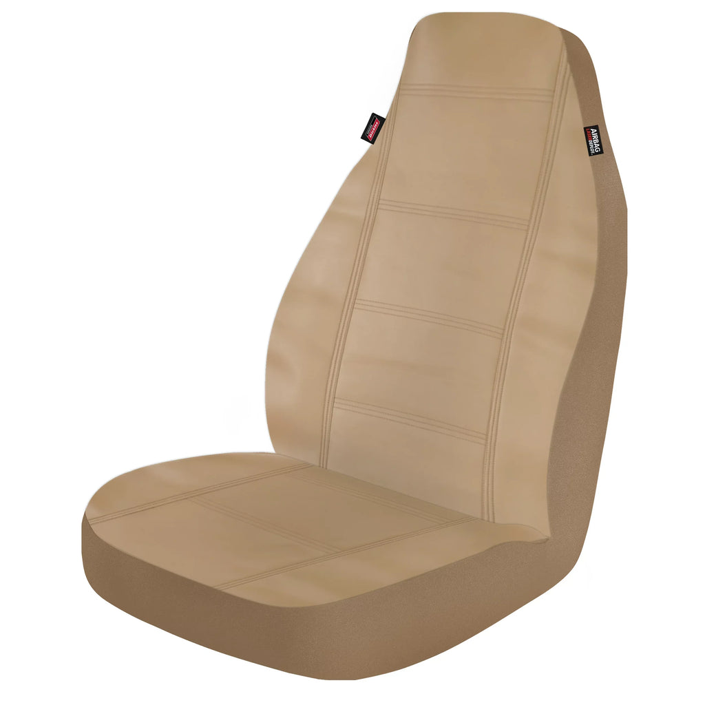 806514 Leather Dickies Prestige Car Vegan Seat Front Beige, 2 Genuine Piece Covers