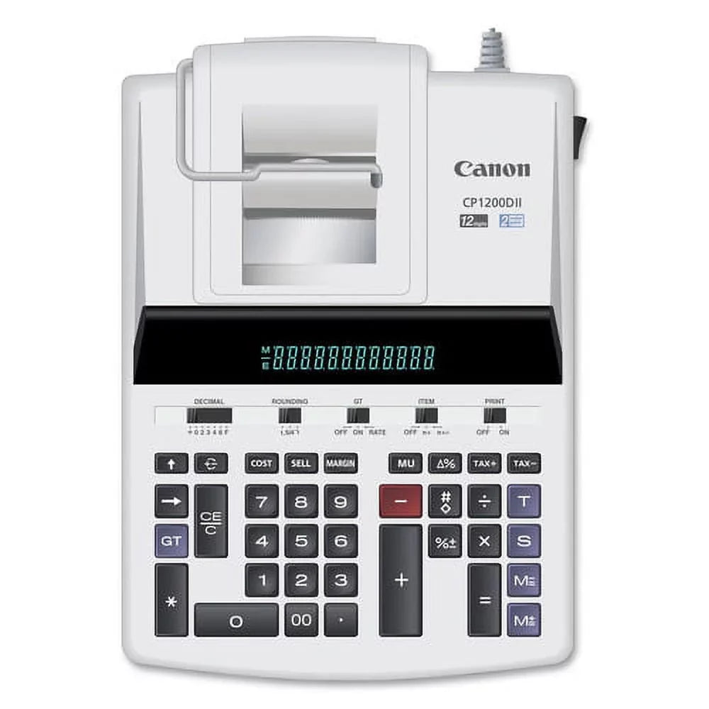 Commercial Printing Print, 4.3L/Sec BK/RD 12-Digit Canon CP1200DII Desktop Calculator,