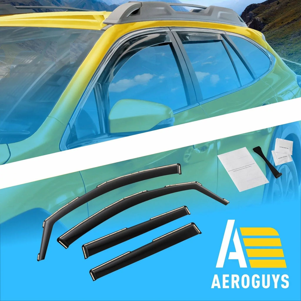 Durable AEROGUYS Wind 2020-2024, Sun Visors Accessories Car AG0268 Guards Window Visors, Vent Deflectors, - Subaru Fit Deflectors Outback 4pcs. for Window Extra Rain Visors, In-Channel