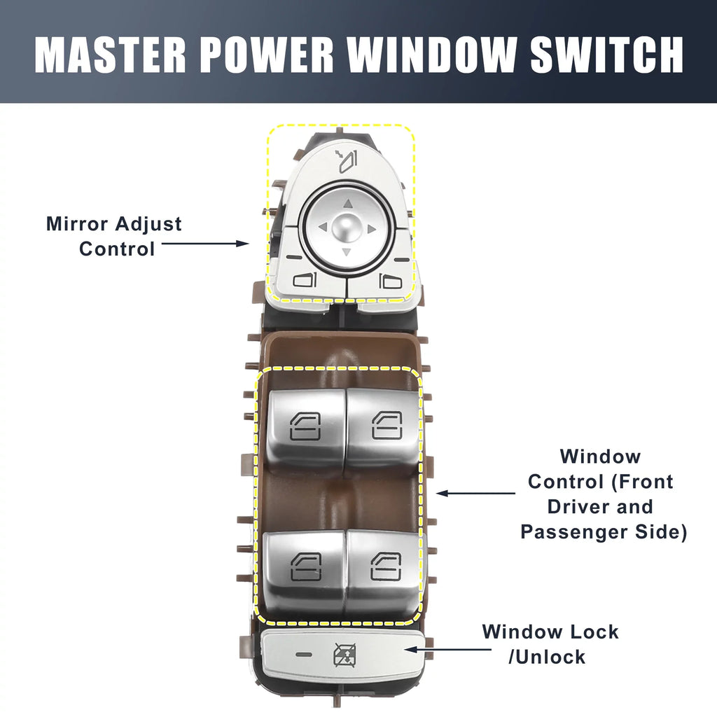 C300 C400 Bargains Unique Side Master C350e Mercedes-Benz No.A2059056811 Switch Front Window Left C450 Driver Power for