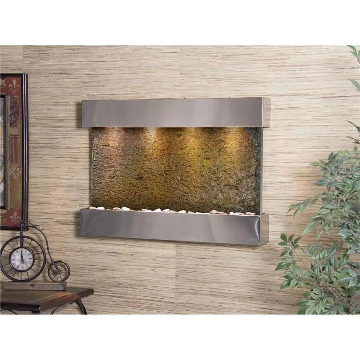Wall RCS2004 Stainless Adagio Fountain Creek Slate Multicolor Reflection Natural Steel