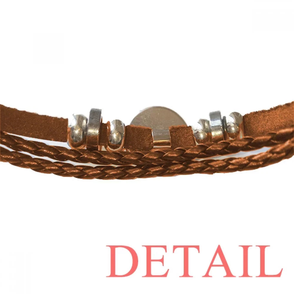 Leather Wristband Characters Bracelet Ornament Jewelry Stylish Saturday