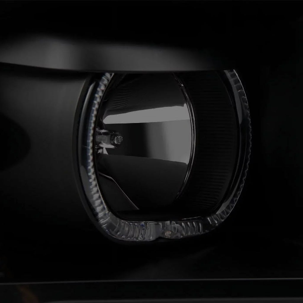 Projector Tail Strip 2009-2014 Lamp For Smoke Headlight C-Shape - Dual Halo F150 + LED AKKON Black LED