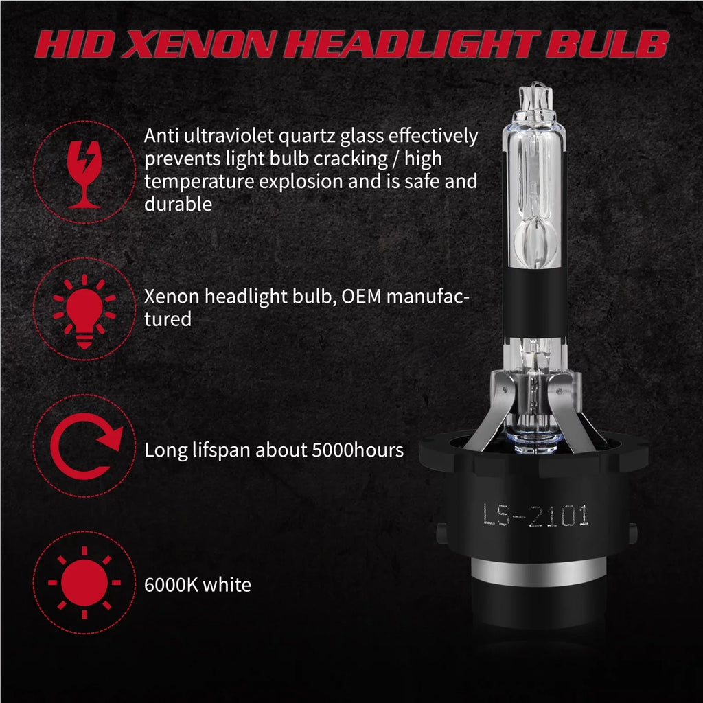 D2R Xenon 2007 Headlight 2002 2003 2 Altima 2009 Plug&Play 2005 - 2008 Bulbs Beam Low 6000K Qty HID Nissan 2004 2006 For