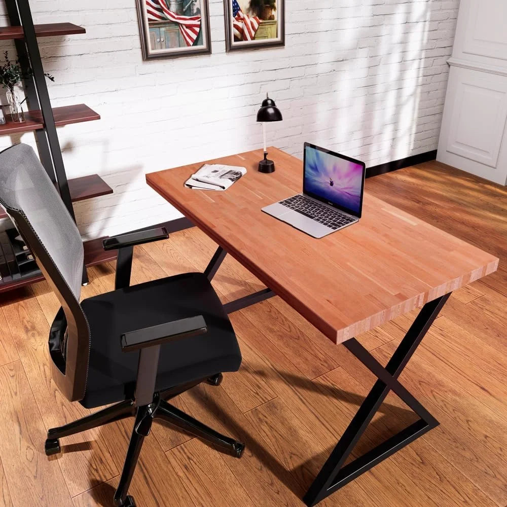 With Hardwood Wood Kitchen, W Polished, Countertop, L Food-Safe For 24" Counter Both Slabs 25" Top, 1.5" Prefinished Reversible, Thickness, Butcher Solid Grown Oil, Block X Side Cherry