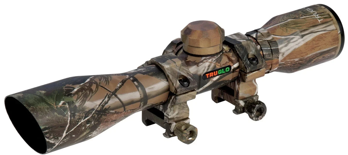 TG8504CD Realtree 100 32mm 4x Compact Truglo ft Obj 22.5 Tube 1" Diamond yds APG @ FOV