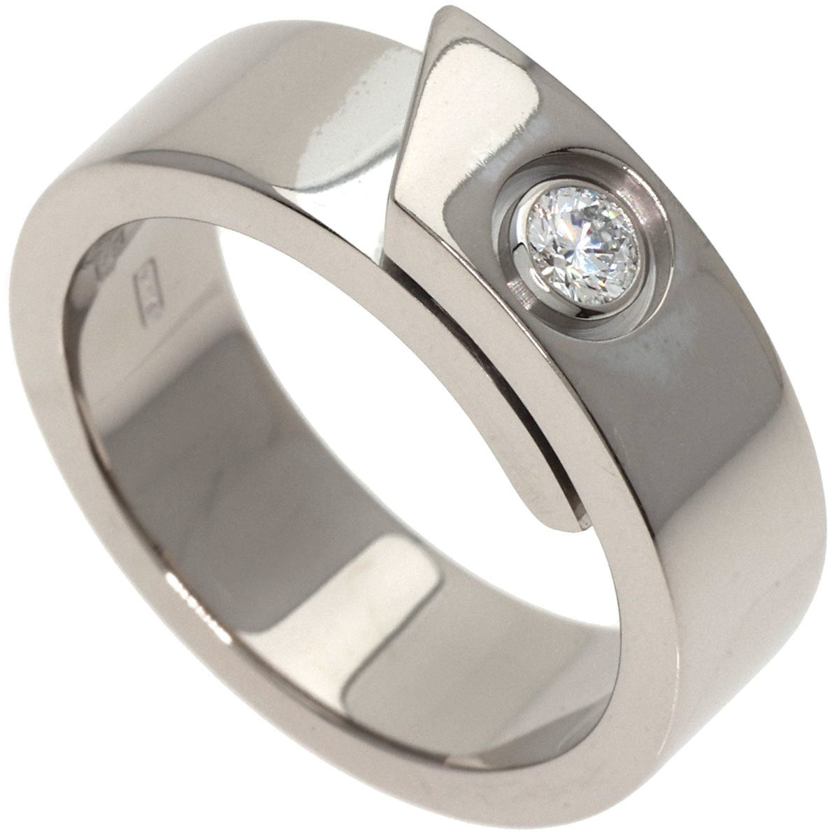 CARTIER Diamond 1P White Pre-Owned Gold, (Good) K18 Ring, #48 Anniversary Women's, Cartier