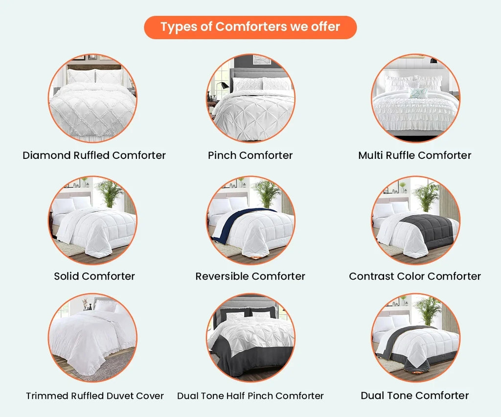 Microfiber Cotton Egyptian Insert Premium Thread with Super Shell Pillowcases Pinch 300 Blue Count 1000 Fill Mediterranean Soft GSM With Fluffy Matching Siliconized Plush Comforter Piping Duvet & King