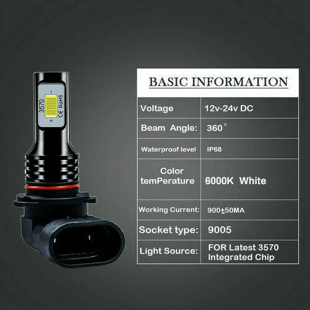 Kit Headlights Tahoe LED Bulbs 2002 Silverado 6X For Super 1999 2000-2006 2001 6000K Bright Chevy Lights 2000 white