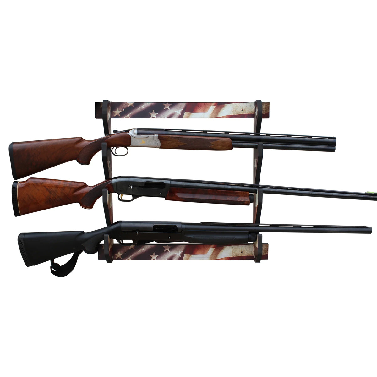 Finish Assembly - Indoor 3 Easy Rack Convenient Creek Americana Display Rush Rifle/Shotgun Storage Wall Creations