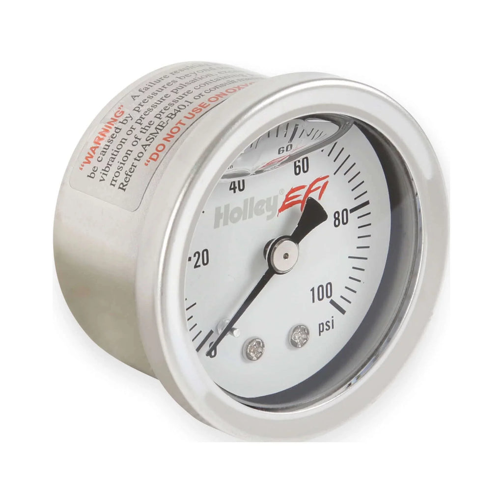 Pressure EFI Glycerin Holley inch 26-507 - - 0-100psi Fuel - 1.5 Gauge Filled
