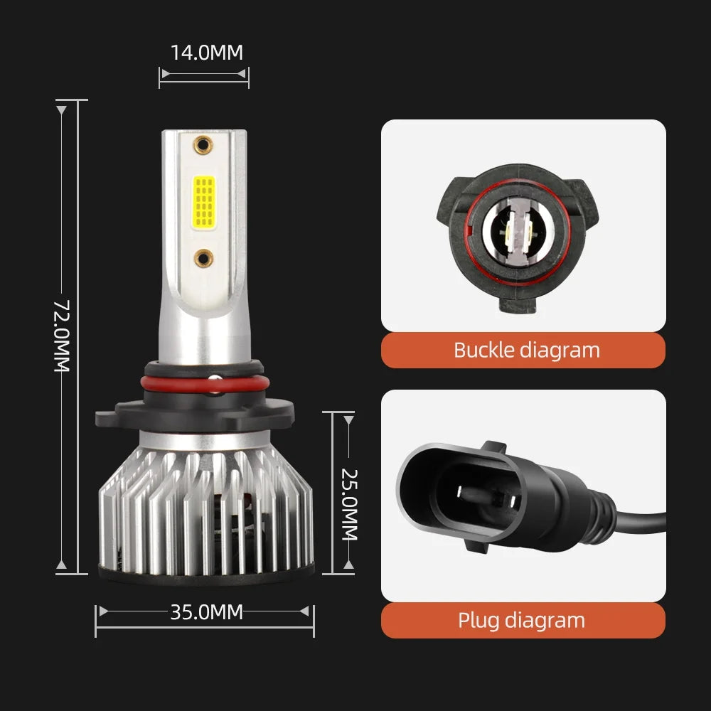 LED Bulbs Bulbs 6000K + CX-9 Beam H11 Low H11 Hedlight Mazda 2013-2015, 9005 LED Light For Fog 6pcs High