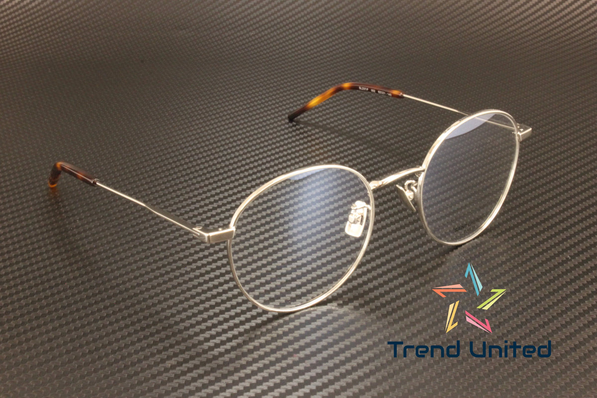 Eyeglasses 002 LAURENT F Oval Metal 237 Round Silver Panthos SL 52mm SAINT Mens