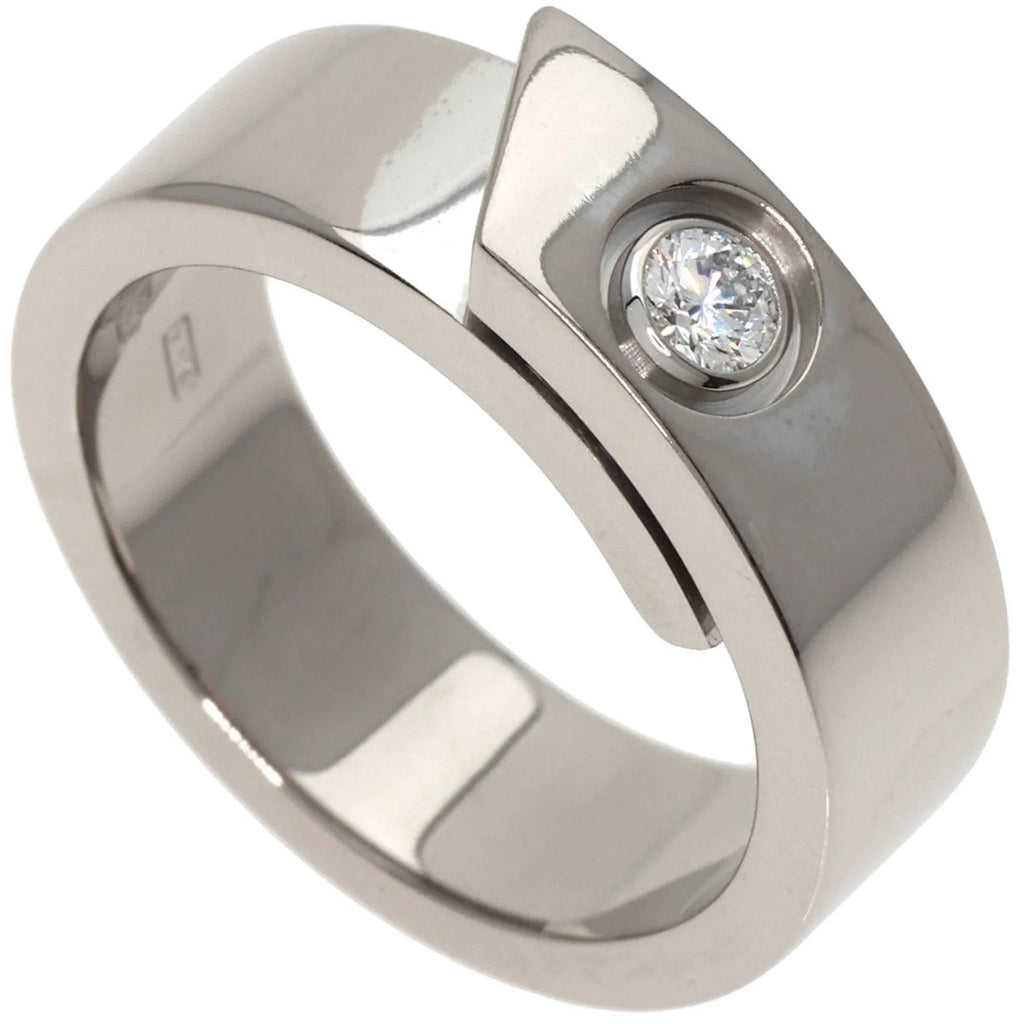 CARTIER Diamond 1P White Pre-Owned Gold, (Good) K18 Ring, #48 Anniversary Women's, Cartier