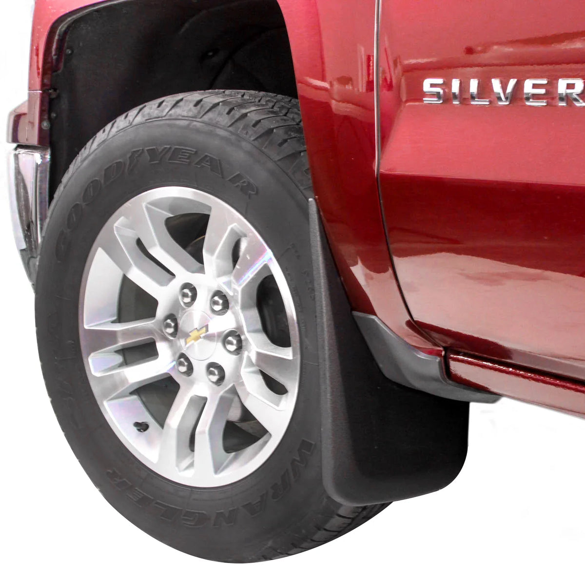 Piece Splash Molded Set Sierra, Only) Set Flaps Red Fit Silverado Front Only Custom 2015-2018 GMC Auto 1500 Chevy 2014-2018 (Not Pair Silverado Mud 3500 Chevy 2500 & Hound 2 22894857