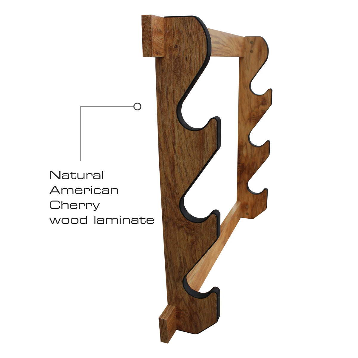'- 3 Display Indoor Rifle/Shotgun Storage Finish Cherry Wall Creations Convenient Easy Creek Assembly Rush Rack American