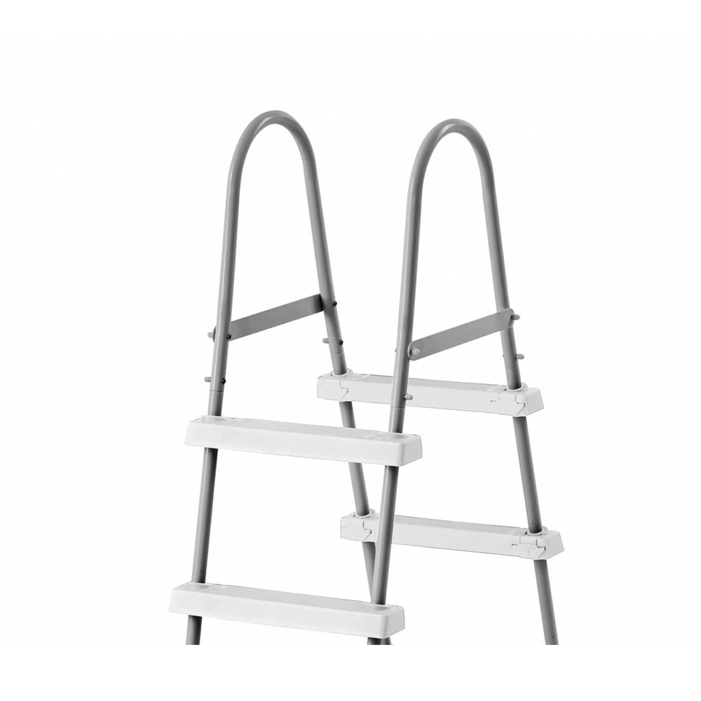 Intex 42-Inch Ladder Steel Frame + Pool Protective Pool Mat Ground Above Ladder