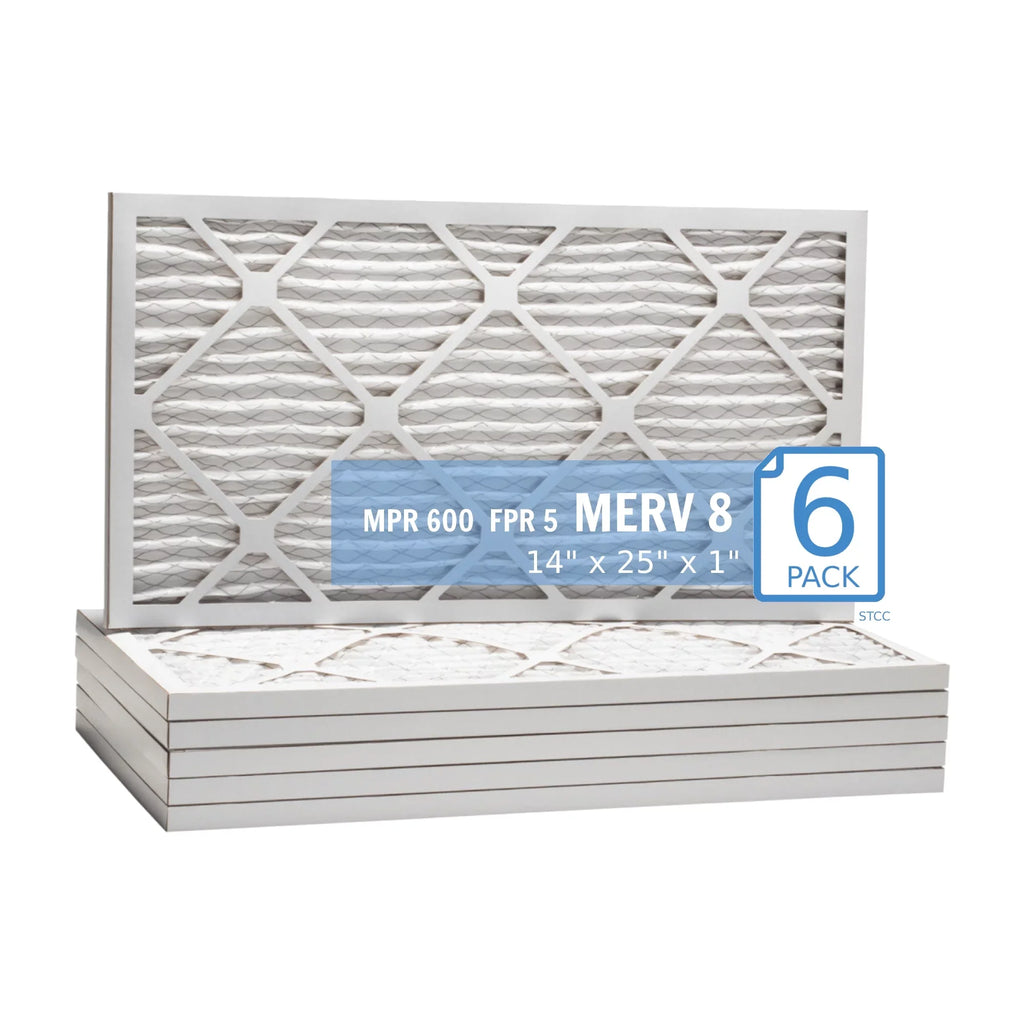40 Filter, Surface Purolator Pack) Pleated (6 Air MERV Hi-E Mechanical Extended 8, 14x25x1,