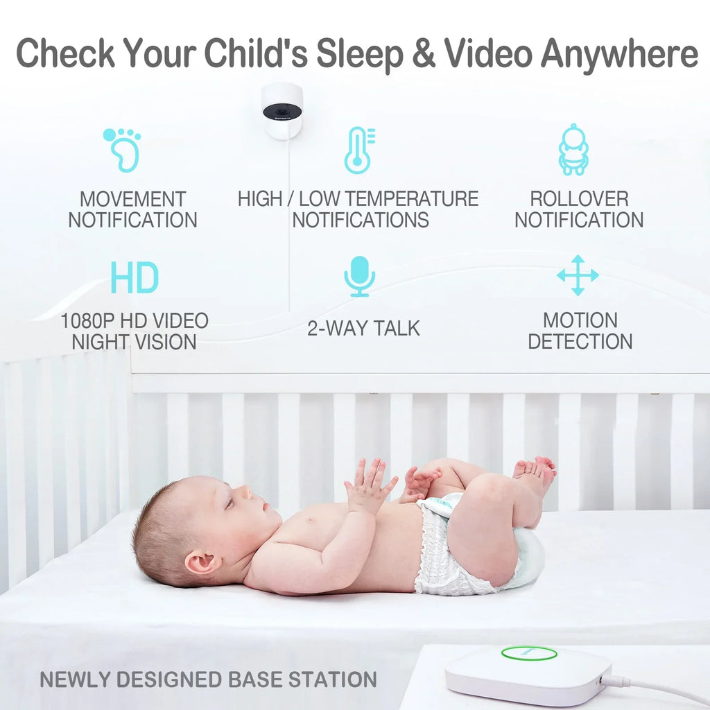 Smart High/Low with Audio, Baby Sense-U Monitor Motion, Video Vision, Temperatures, 2-Way Monitor Abdominal Range Night Movement, You Detected 3+Camera, Baby No That Notifies Long for Rollover, Talk,