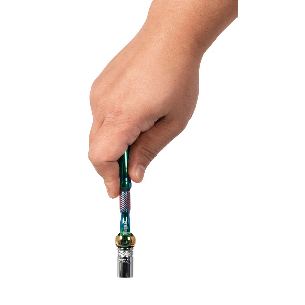 Ratchet Drive 1/4 Titan Head Swivel Micro Titanium in.