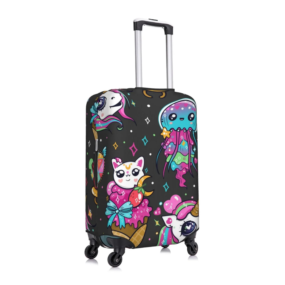 And 18-32 Protector Unicorn Cat Luggage,Washable Fit Stratch Resistance Icecream Cover Covers Protector,Suitcase Protector Cover And Rainbow Dust Fotbe Luggage Inch