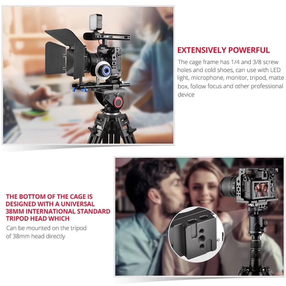 Cold Aluminum with with Nikon Camera + Kit Compatible Z6/Z7 Handle Cage Camera Mount Shoe Andoer C15-B DSLR Alloy