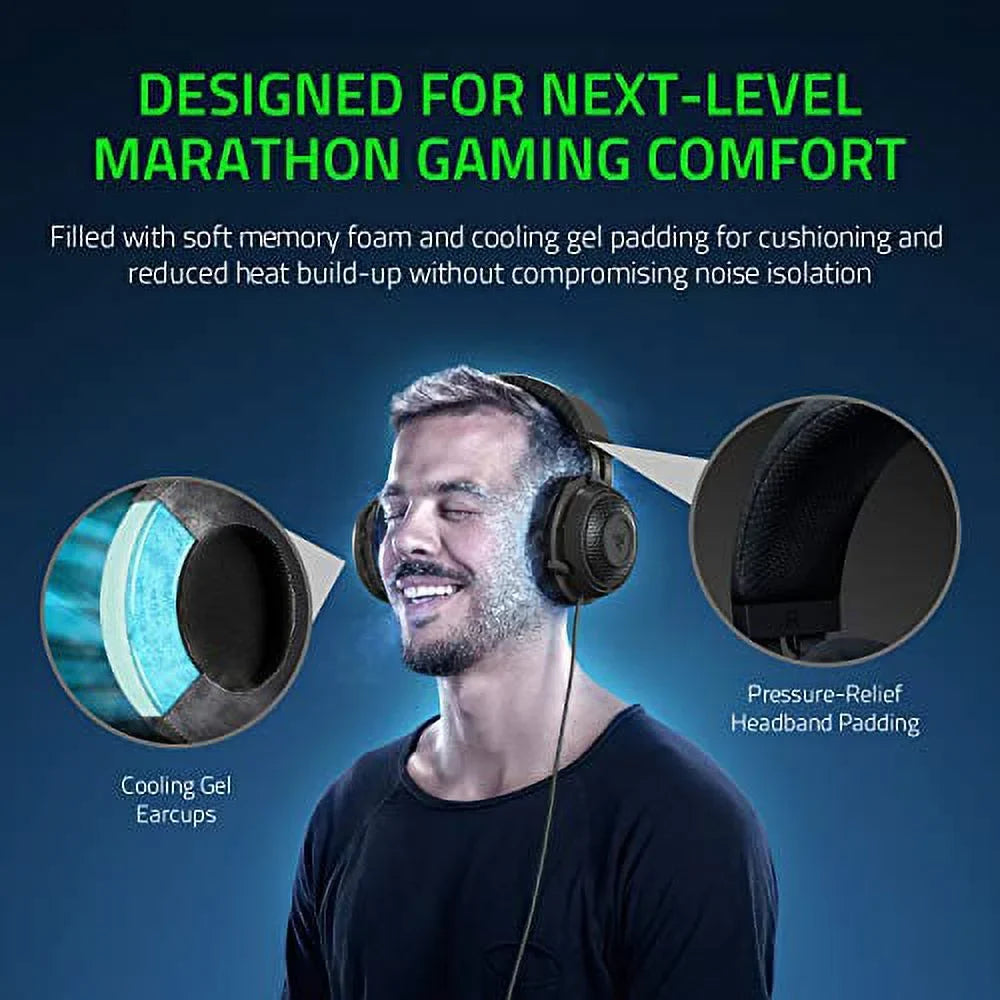 Surround Headset Mic DAC PC Noise Cancelling THX S Razer Xbox - Nintendo PS4 Sound Kraken Series USB Gaming Retractable &amp; Switch PS5 - Edition One M For 7.1 X Tournament Xbox