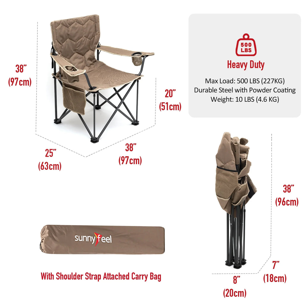 Camping Folding 12.13 Experience comfort Chair all adventures! design Oversized and - your exterior on -