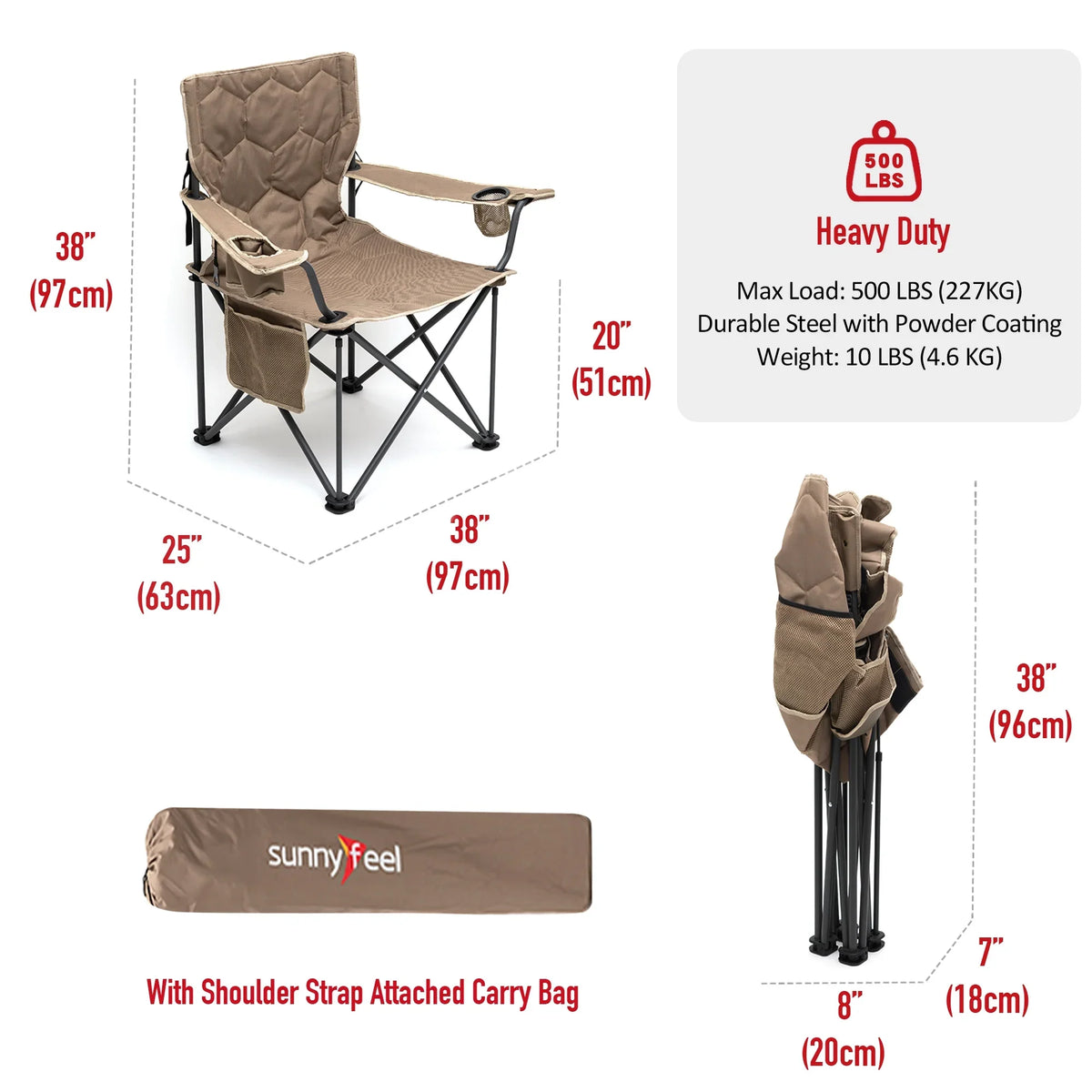 Camping Folding 12.13 Experience comfort Chair all adventures! design Oversized and - your exterior on -