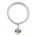 Country Sliver Adjustable Jewelry Sweden Bracelet Chain Pendant National Bangle Symbol Emblem