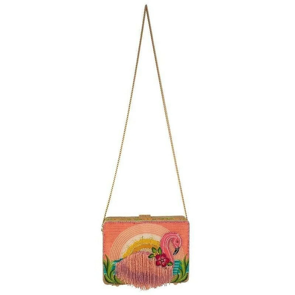 Multi Crossbody Pink Tropics Beaded Flamingo New Bag Mary Frances Handbag