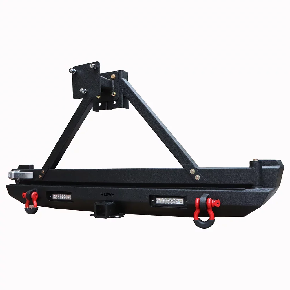 Lights Cherokee Bumper Jeep W/Spare 1984-2001 Ronghui Steel Tire & Carrier For Rear XJ