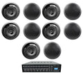 System Audio Matrix Ceiling 4-Zone Multi Black (10) Room 70v Speakers w/ JBL